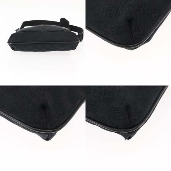 GUCCI GG Canvas Shoulder Bag Black Silver - Picture 10 of 13